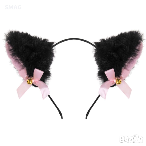 Хелоуин / Halloween детска диадема с черни ушички_1256036, снимка 1