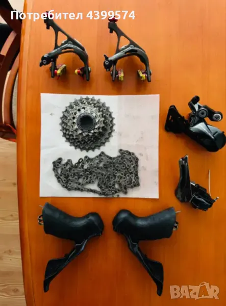 Шосеен монтаж Shimano Dura ace 9100 + спирачки Miche Supertype, снимка 1