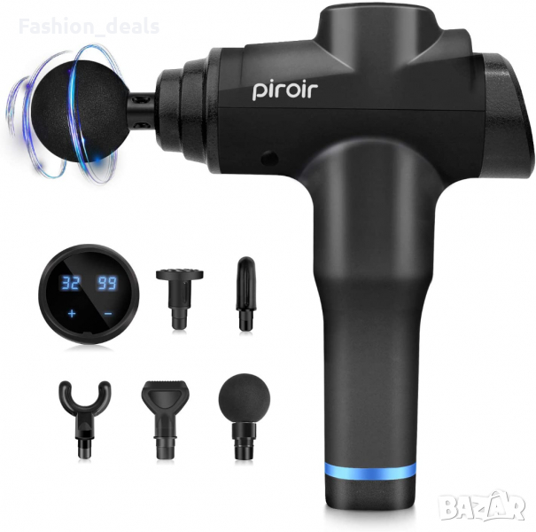 Нов Масажен пистолет Дълбоко тъканен масажор 6 глави за мускулна болка, снимка 1