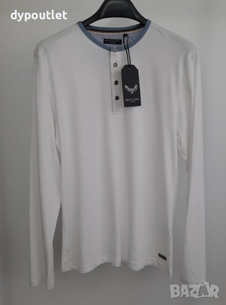 Мъжка памучна блуза с цепка и копчета BRAVE SOUL ,размери - M, L, XL и XXL. , снимка 1