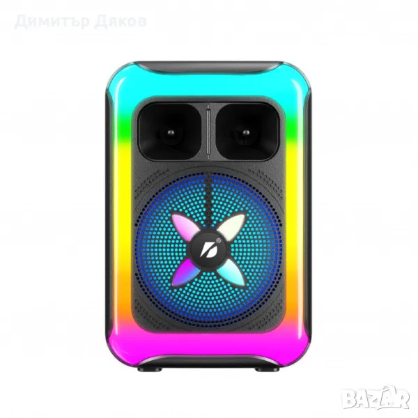 Мощен Bluetooth 8'' високоговорител с микрофон - С караоке и светлинни ефекти KTS-1727, снимка 1