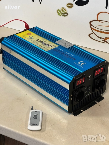Инвертор преобразовател пълна чиста синусоида 12v - 220v - 6000W, снимка 1