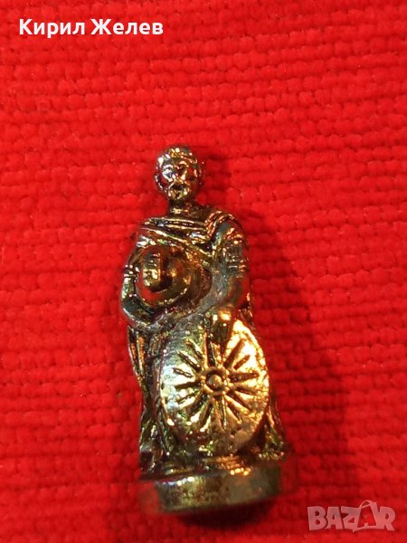 ОЛОВНО ВОЙНИЧЕ СТАРА МЕТАЛНА ФИГУРКА за ШАХ ВОИН ЧОВЕЧЕ НИКЕЛИРАНО 24403, снимка 1