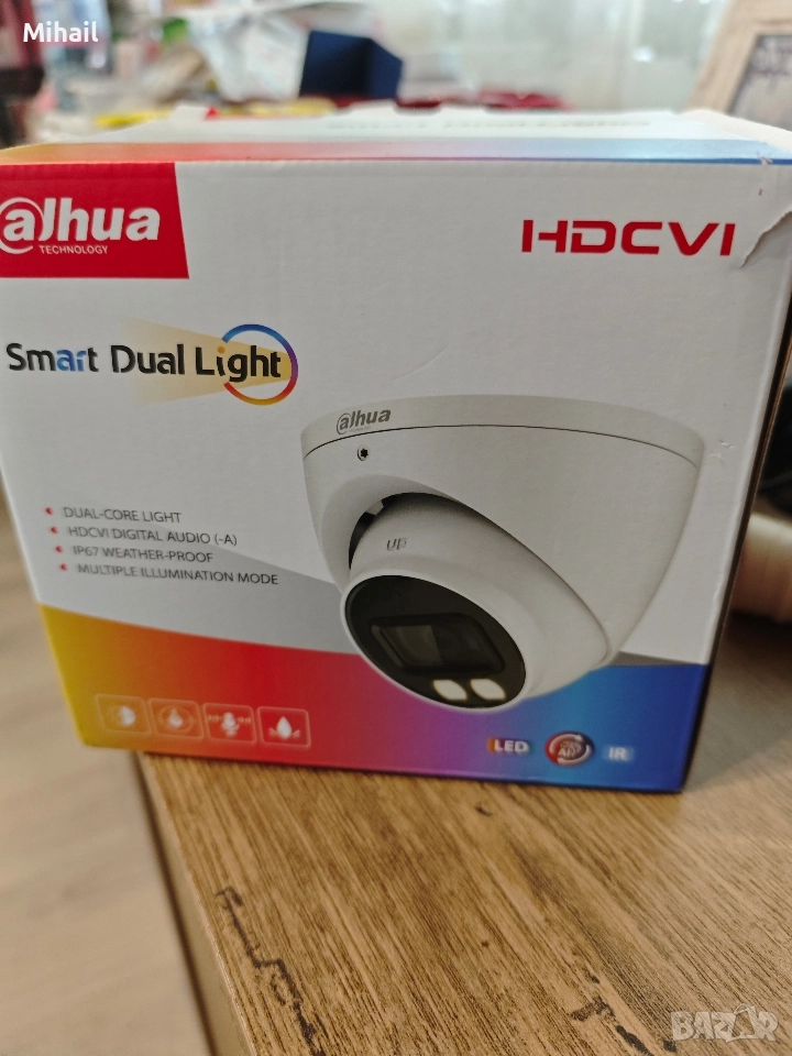 HDCVI камера Dahua HAC-HDW1200CLQ-IL-A-0280B-S6, куполна, 2MPix(1920x1080@25fps), 2.8mm обектив, IR , снимка 1