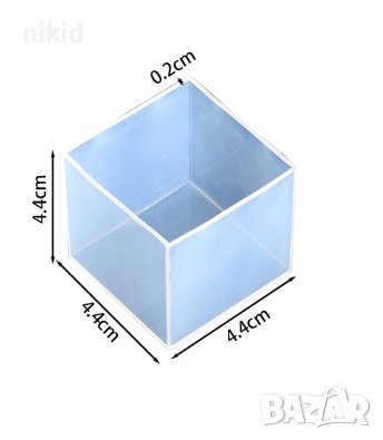 4,4 см 3D КУБ квадрат силиконов молд форма калъп смола за сладкарство бижута декорация свещи глина, снимка 1
