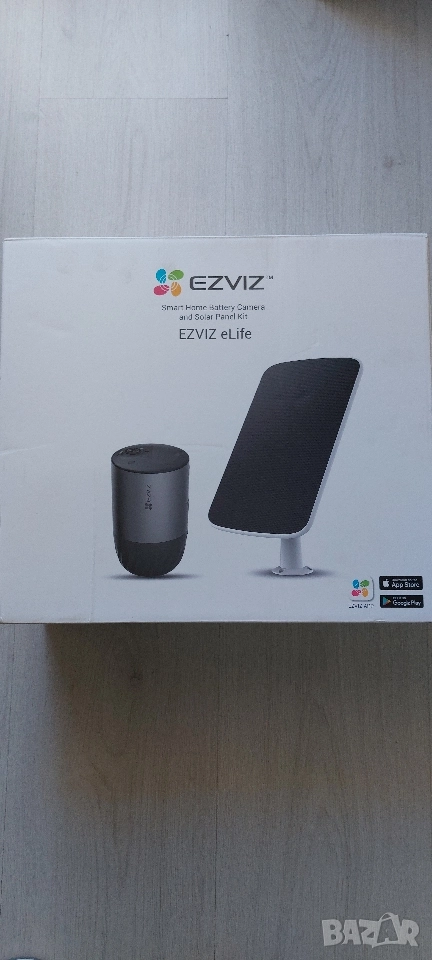 EZVIZ Безжичен комплект камера със соларен панел (CS-BC1C/SP, 1080P) - Автономно видеонаблюдение, снимка 1