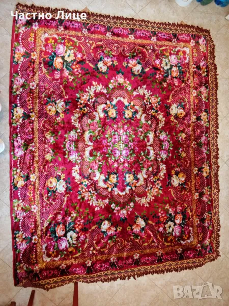 Голяма Плюшена Покривка Покривало за Спалня с Ресни 240/190 см Неизползвана, снимка 1