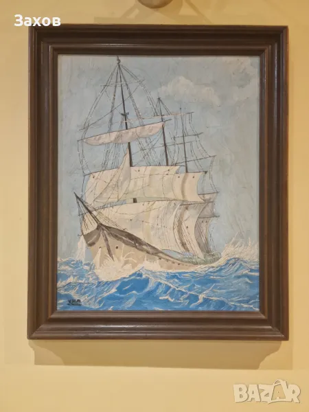 Картина масло върху фазер, снимка 1