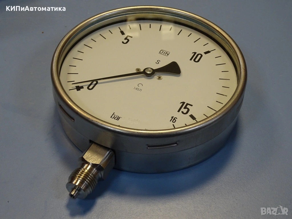 Манометър Bourdon HAENNI EN837 Ф160 mm, 16 bar pressure gauge, снимка 1