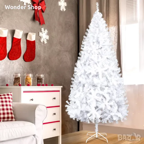 Изкуствена коледна елха - бяла - 120 см. ✨, снимка 1