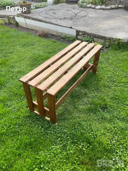 Градинска пейка изцяло от дърво, снимка 1