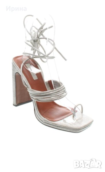 Дамски сандали със змийски принт, снимка 1