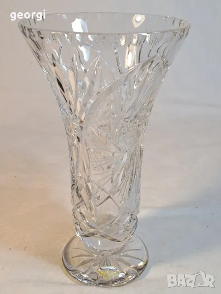 голяма немска кристална фасетирана ваза Nachtmann   3/3, снимка 1