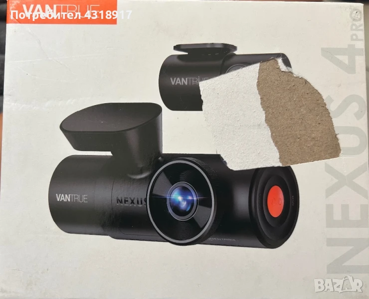 Видеорегистратор Vantrue N4 Pro Предна-задна-вътрешна камера, WiFi 5GHz 4K + 1080P + 1080P HDR, снимка 1