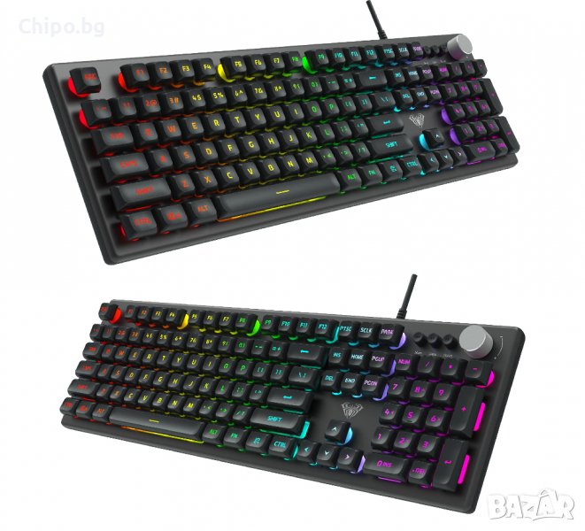 Геймърска Клавиатура Aula F2028, Сив, снимка 1