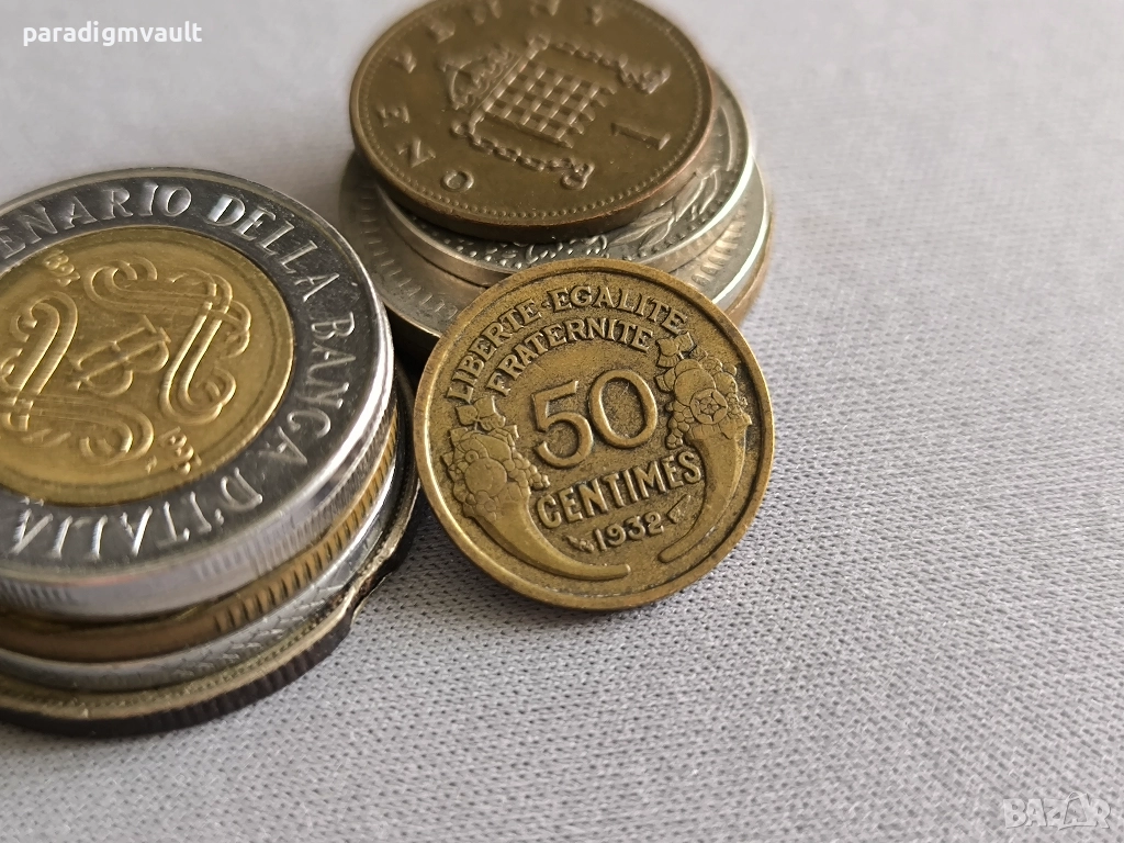 Mонета - Франция - 50 сентима | 1932г., снимка 1