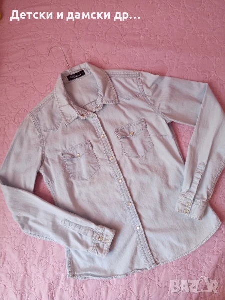 Дънкова риза размер С ново , снимка 1