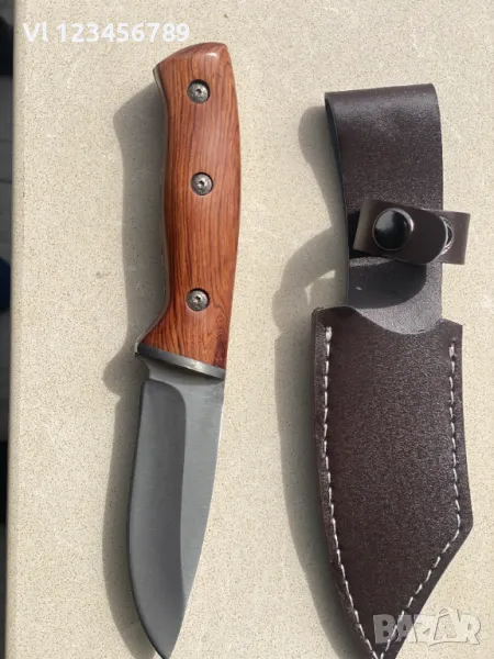 Ловен нож масивен фултанг 110x220-кания кожа, снимка 1