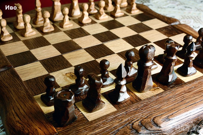 Шах и табла от дъб ,ръчна изработка, снимка 1