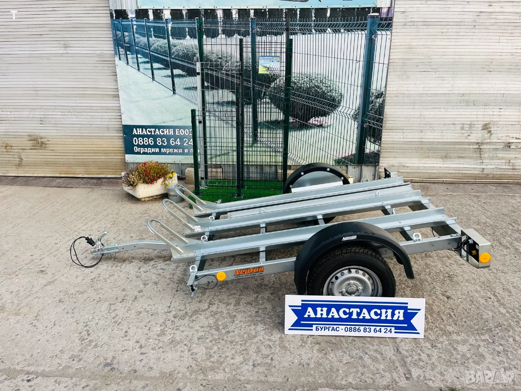 НОВО Туристическо ремарке за мотори NEPTUN MOTO 3 (N7-221), снимка 1