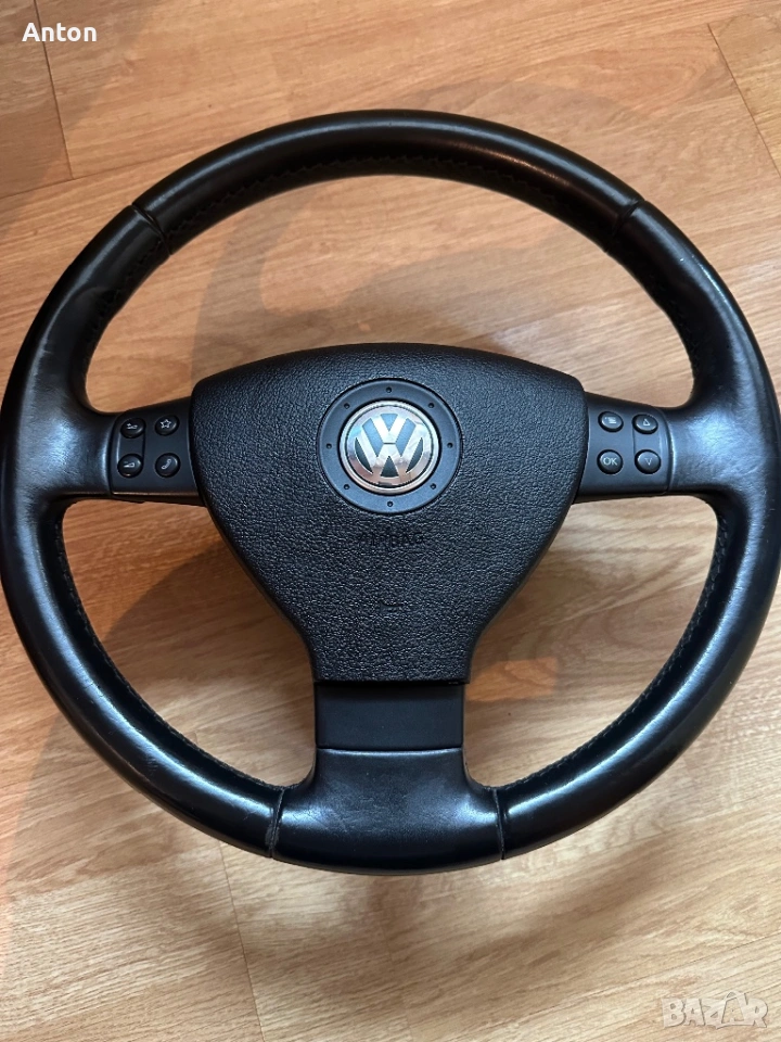 Vw кожен мултифункционален волан passat golf touran, снимка 1