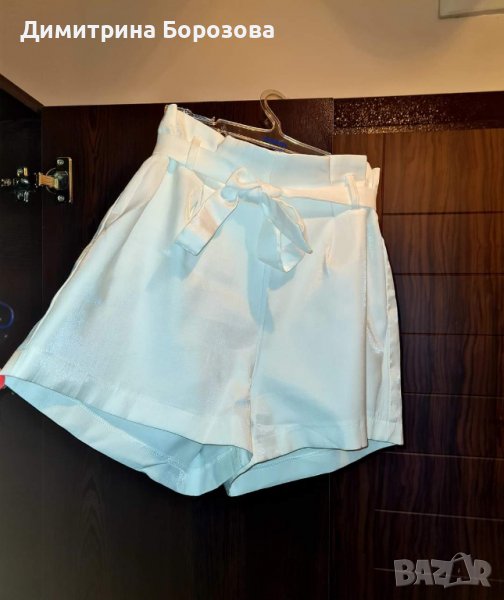 Сатенени панталонки с висока талия, снимка 1