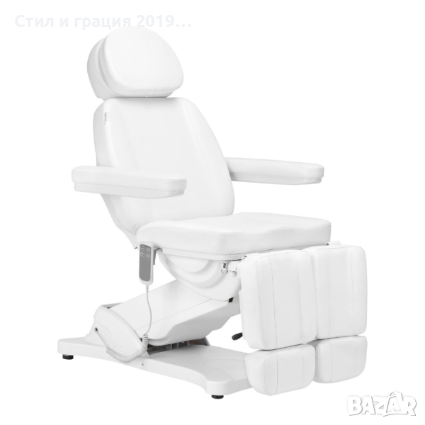 Стол за педикюр Sillon Classic (2 мотор) - сив/бял, снимка 1
