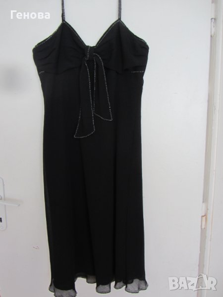 Дамска черна рокля размер 44 - 2XL, снимка 1