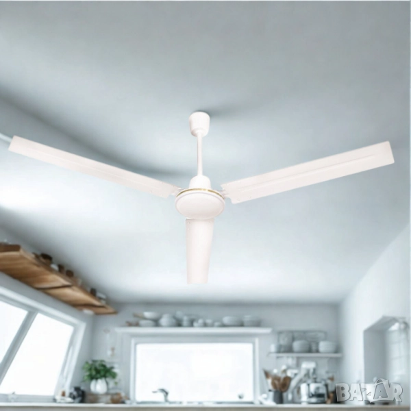 Метален таванен вентилатор Muhler MCD-54056 – 142 см (56"), 60W, с регулатор на стена, снимка 1