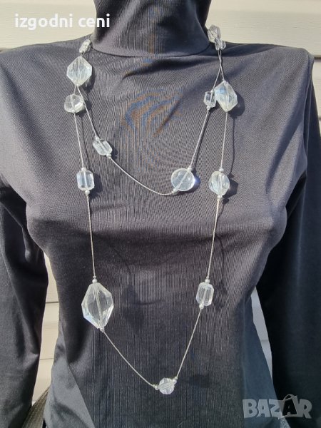 Дълго колие в бяло (модел 13), снимка 1