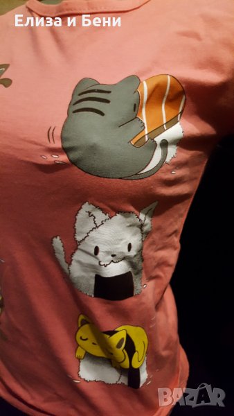 Тениска щампа котки суши, снимка 1