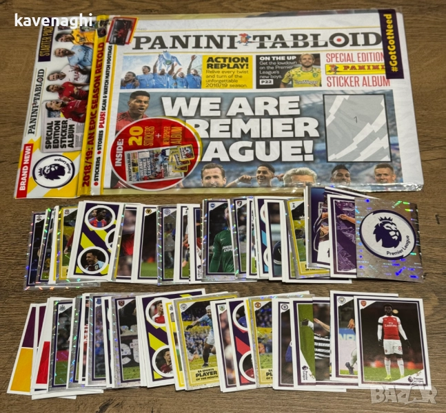 Продавам: Panini Tabloid Premier League 2019 албум и комплект стикери, снимка 1