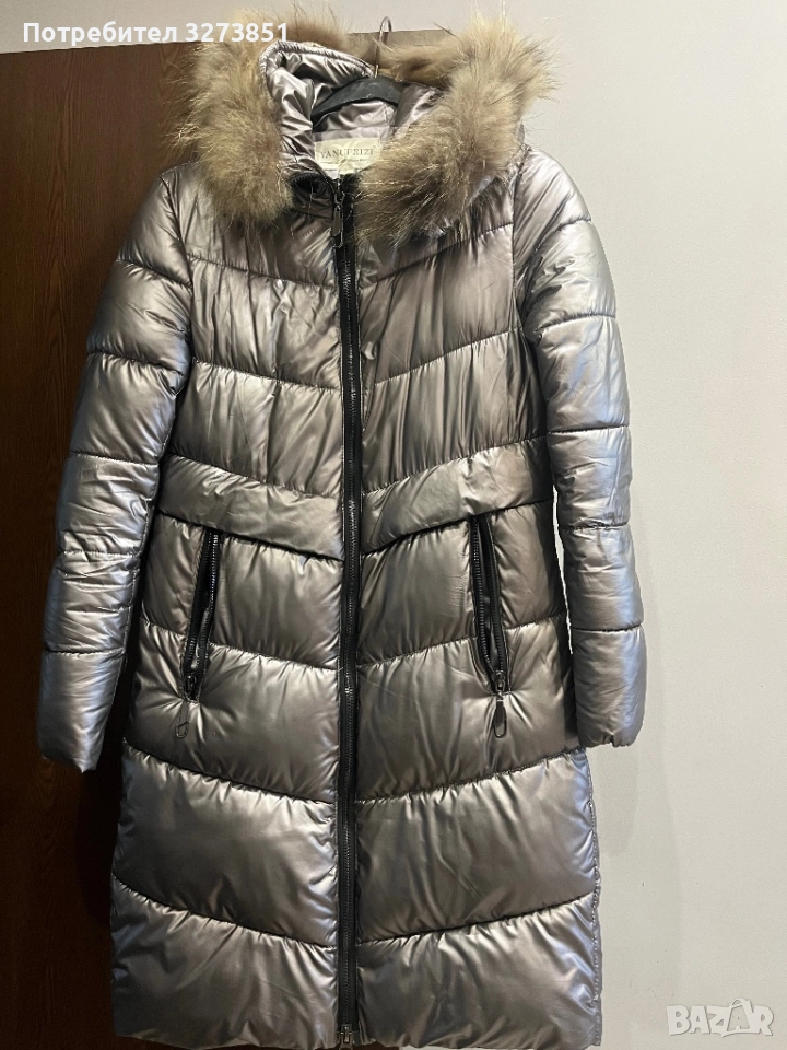 Сребристо дамско яке, снимка 1