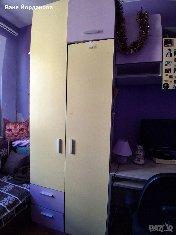 Секция с гардероб и бюро, снимка 1