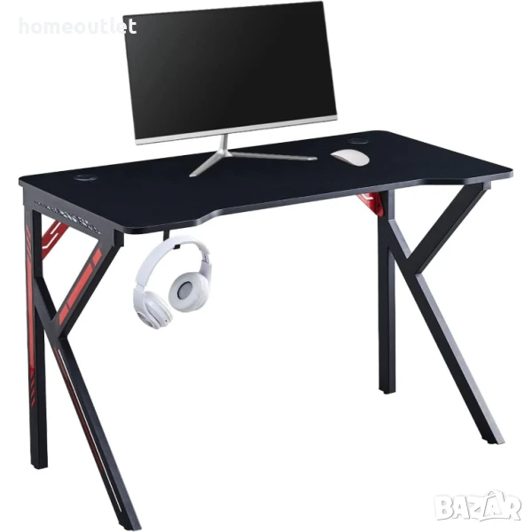 ПРОМОЦИЯ Геймърско бюро с LED осветление CLIPOP BZOD-CD-0135BLBL, снимка 1