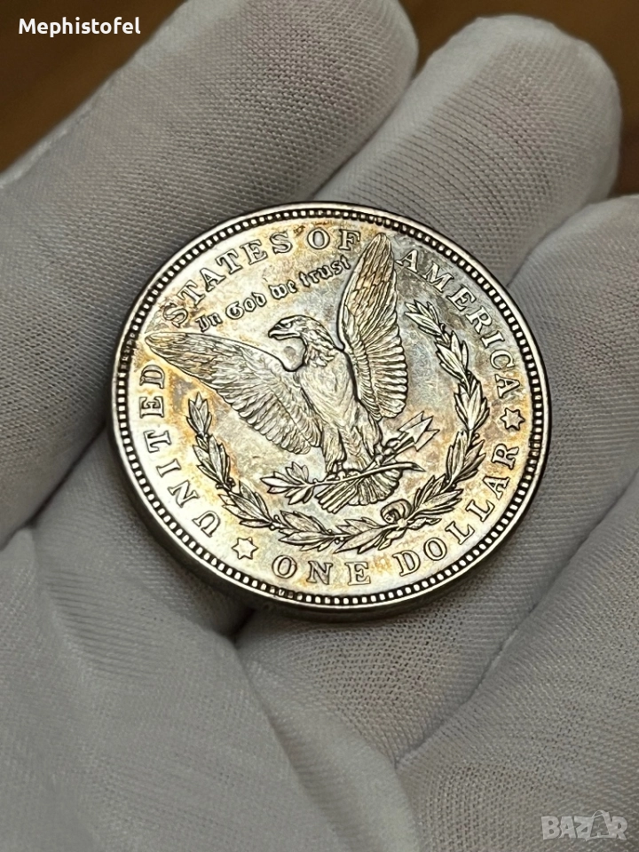 1 долар 1921 г, САЩ / Morgan Dollar - сребърна монета, снимка 1