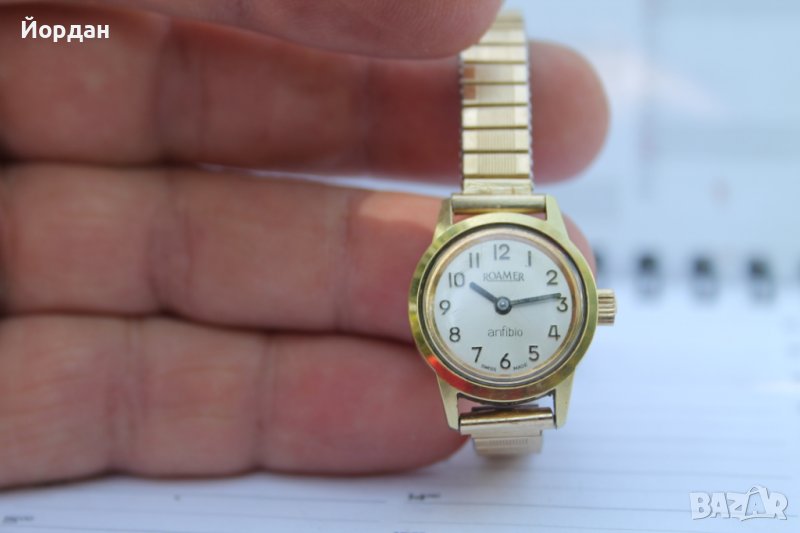 Швейцарски дамски часовник ''Roamer'' /Anfibio/ позлатен, снимка 1