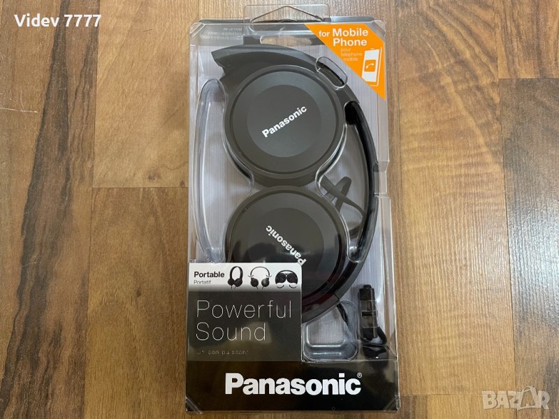 Panasonic RP-HF100ME-K Стерео слушалки с микрофон, снимка 1