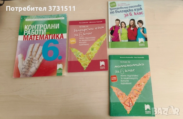 Тестове външно оценяване 6 и 7 клас Математика и БЕЛ, снимка 2 - Учебници, учебни тетрадки - 55982797