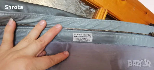 Кожено яке. сиво размер 40 L, снимка 3 - Якета - 47921449