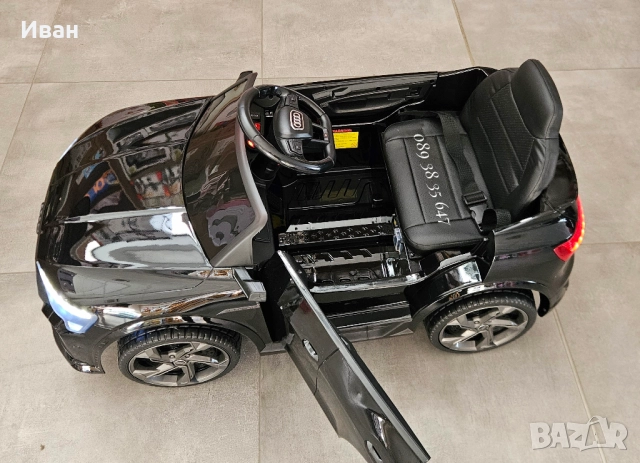 ПРОМОЦИЯ ДО 24.12!НОВО!Акумулаторен джип Audi SQ8 BLACK с 12V батерия,меки гуми, снимка 10 - Електрически играчки - 52787341