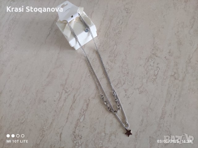 Двойно Бижу - Неръждаема СТОМАНА , снимка 3 - Бижутерийни комплекти - 39878878