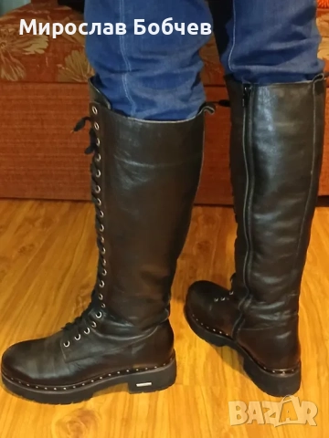 Дамски ботуши от естествена кожа, снимка 2 - Дамски ботуши - 52646103