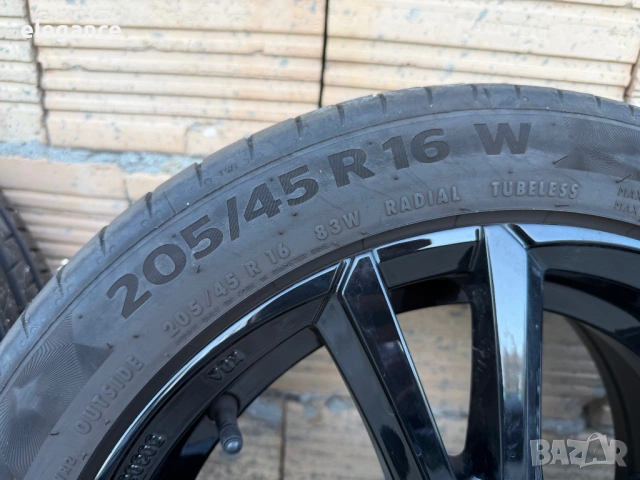 Алуминиеви джанти с летни гуми Continental 5X100 VW AUDI SKODA 16 цола, снимка 3 - Гуми и джанти - 53802608