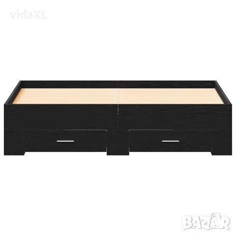 vidaXL Рамка за легло Черния дъб 140 x 190 cm Инженерна дървесина, снимка 7 - Спални и легла - 56147061