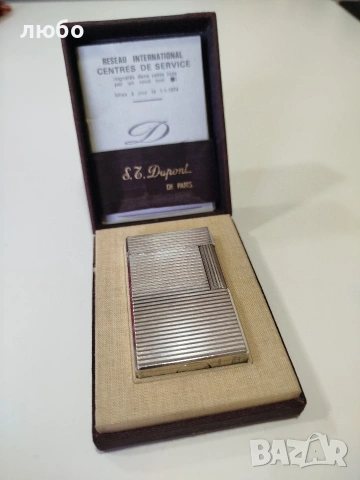 ЗАПАЛКА S.T.DUPONT PARIS Във СРЕБЪРНО ПОКРИТИЕ НЕ ИЗПУСКА ГАС РАБОТИ ПЕРФЕКТНО , снимка 4 - Запалки - 53823649