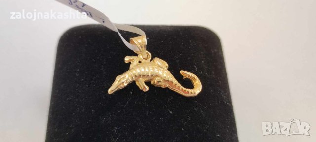 Нова Злана висулка крокодил-1,18гр/14кр, снимка 2 - Колиета, медальони, синджири - 42496426