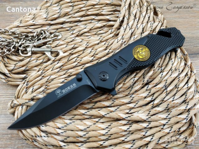 Сгъваем полуавтоматичен нож BOKER B075 - черен, 210/89, снимка 1 - Ножове - 40702517