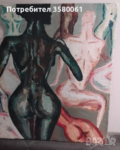 Димитър Манолов(1932-2013) "Тела", снимка 3 - Антикварни и старинни предмети - 53207882