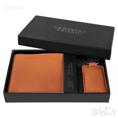 Leonardo Verrelli Подаръчни комплекти с чантички и портфейли, снимка 4 - Подаръци за мъже - 52927295